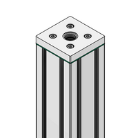 32-909012N-1SS MODULAR SOLUTIONS PNEUMATIC PLATE 90MM X 90MM WITH GASKET 1/2" NPT THREADED CENTER THRU HOLE